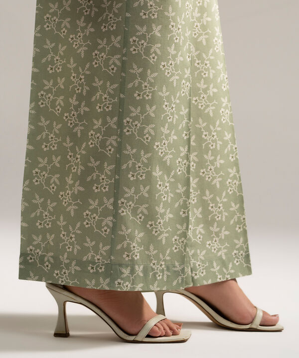 Printed Cambric Straight Pants