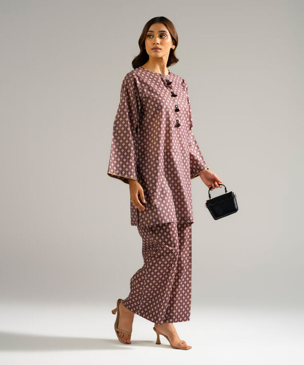 Printed Zari Lawn Shirt