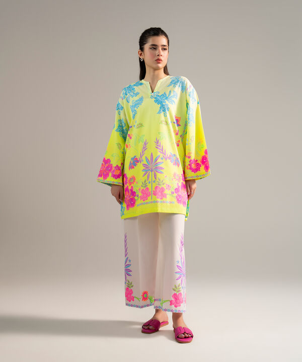 2 Piece - Printed Dobby Suit