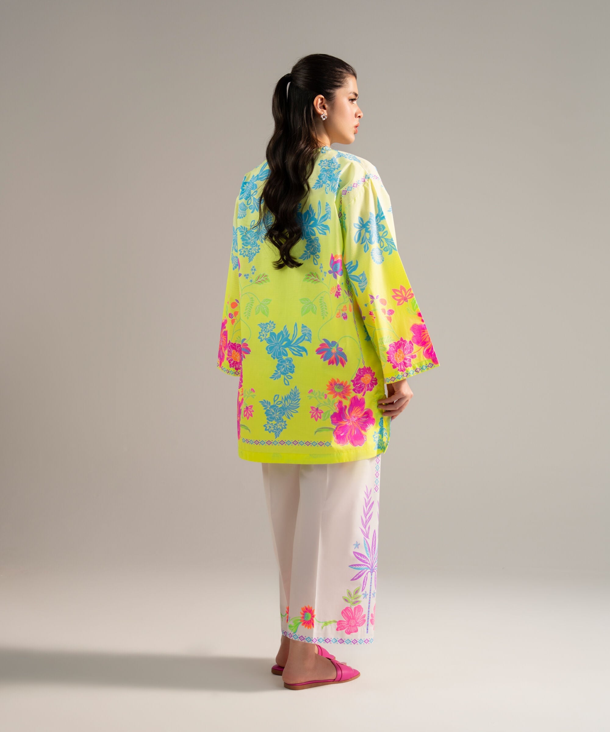 2 Piece - Printed Dobby Suit