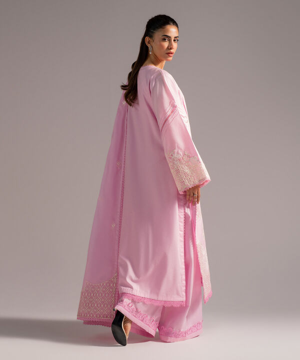 3 Piece - Embroidered Dobby Suit
