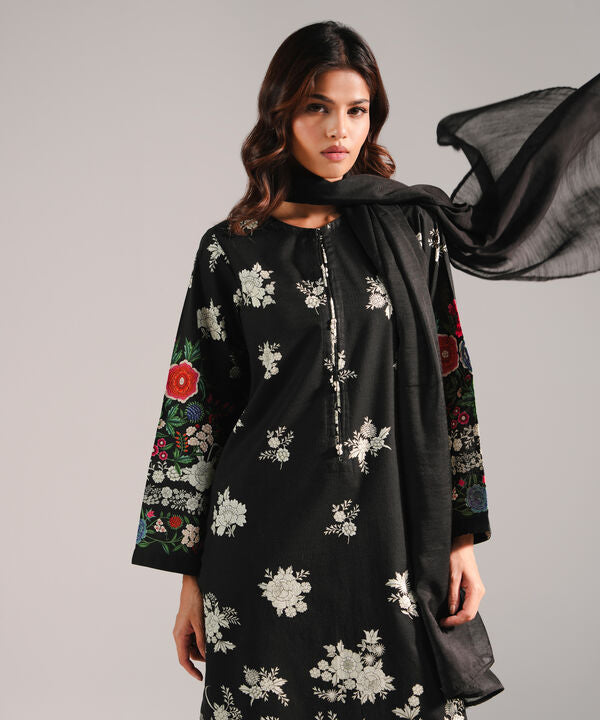 3 Piece - Printed Dobby Suit