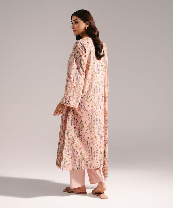 3 Piece - Embroidered Zari Lawn Suit