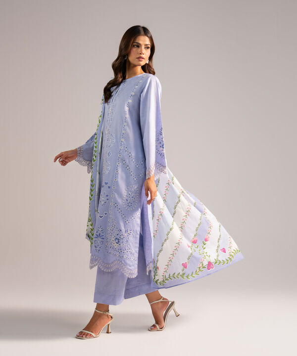3 Piece - Embroidered Jacquard Suit