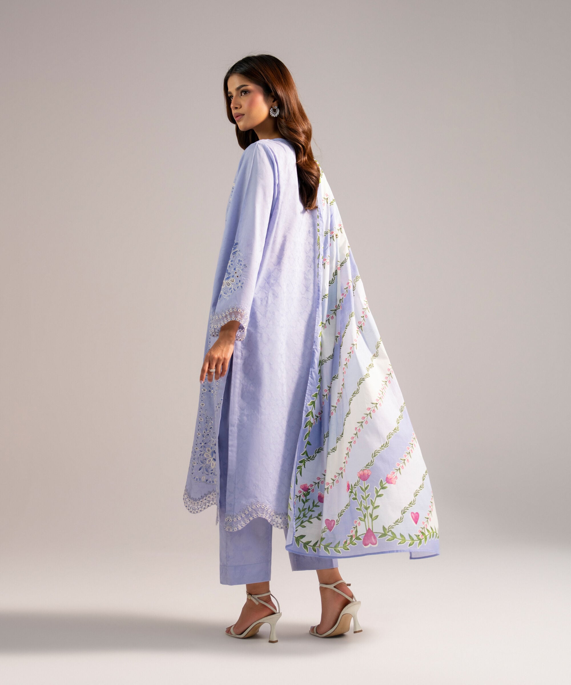 3 Piece - Embroidered Jacquard Suit