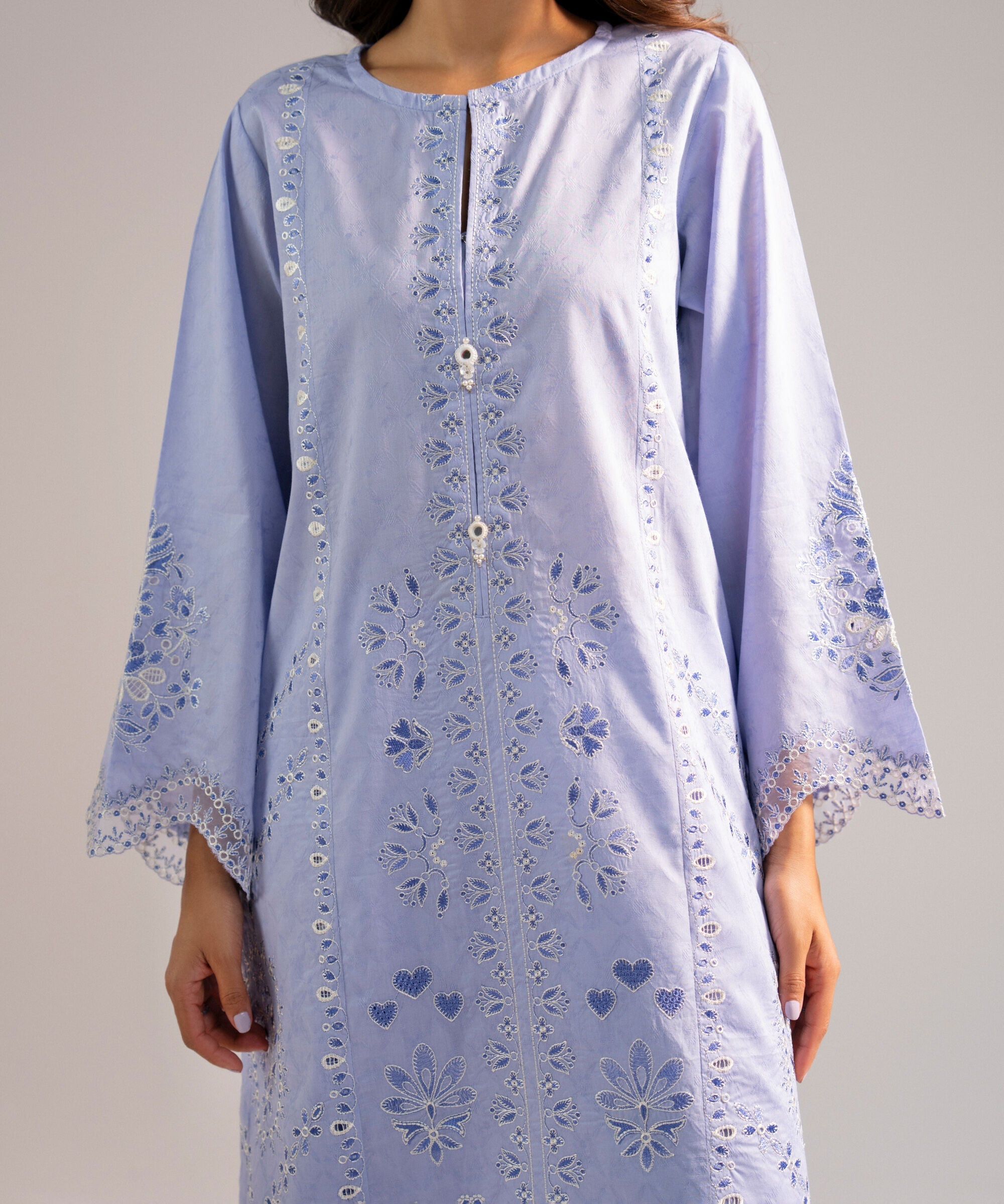 3 Piece - Embroidered Jacquard Suit