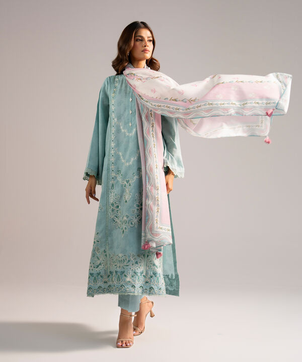 3 Piece - Embroidered Jacquard Suit