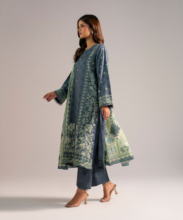 3 Piece - Embroidered Jacquard Suit