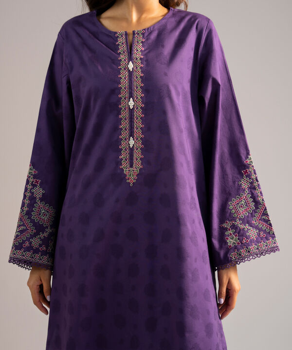 3 Piece - Embroidered Jacquard Suit