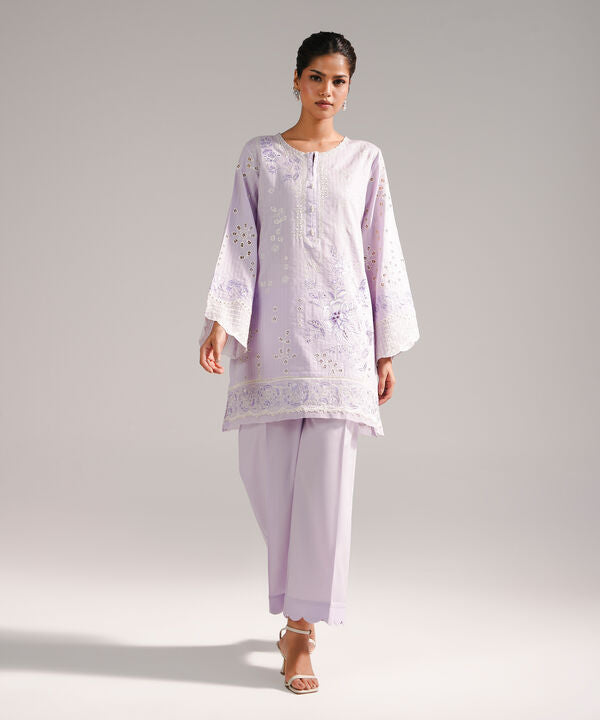 2 Piece - Embroidered Dobby Suit
