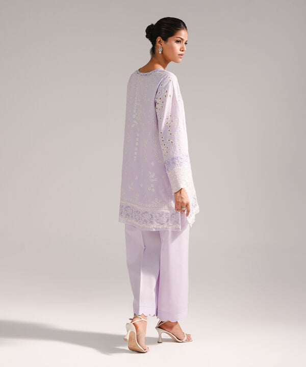 2 Piece - Embroidered Dobby Suit