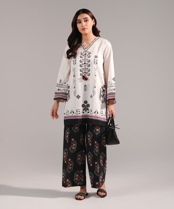 Printed Cotton Satin Shirt