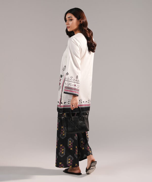 Printed Cotton Satin Shirt