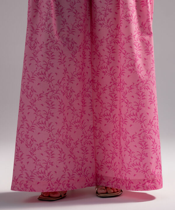 Printed Cambric Flared Pants