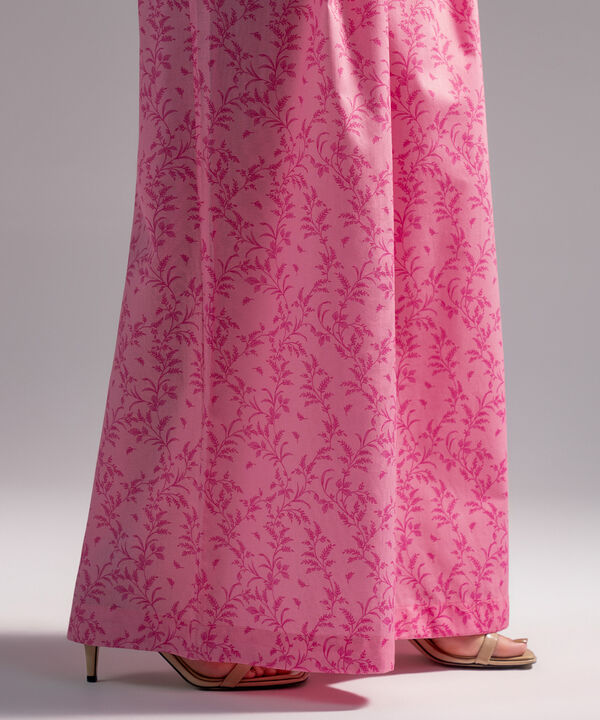 Printed Cambric Flared Pants