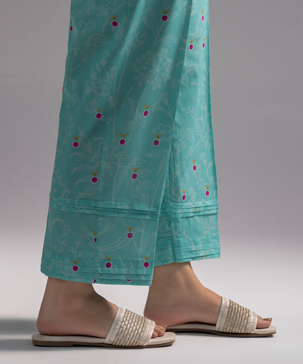 Printed Cambric Straight Pants