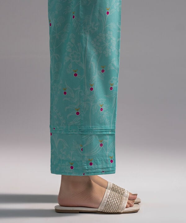 Printed Cambric Straight Pants