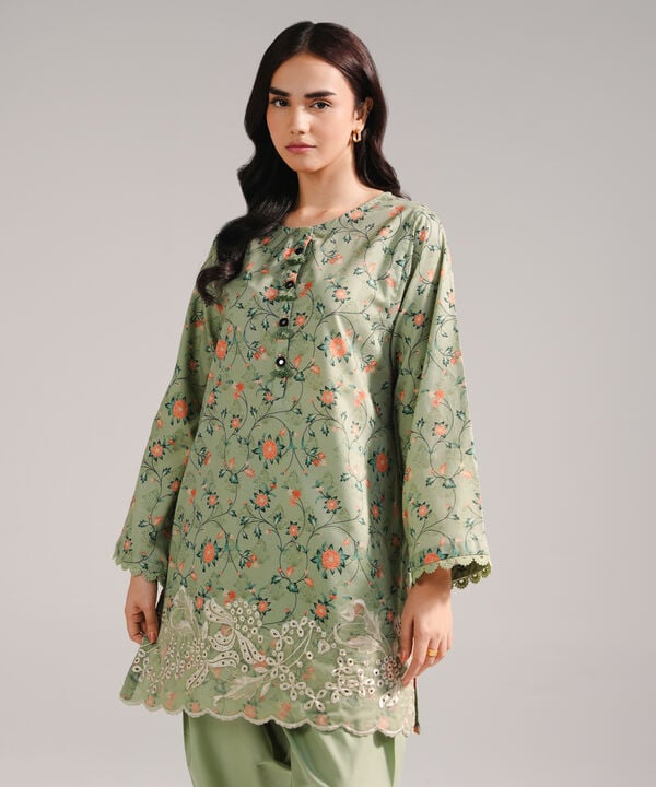 2 Piece - Embroidered Dobby Suit