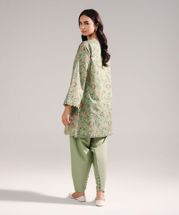 2 Piece - Embroidered Dobby Suit