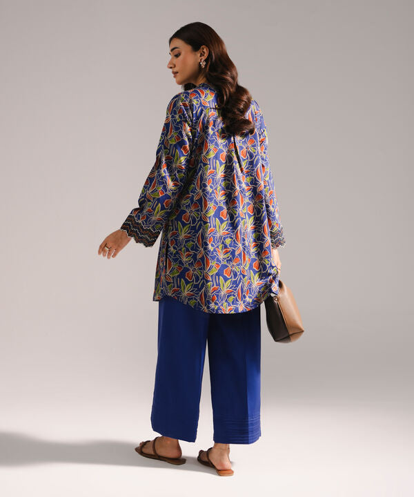 2 Piece - Embroidered Cotton Suit