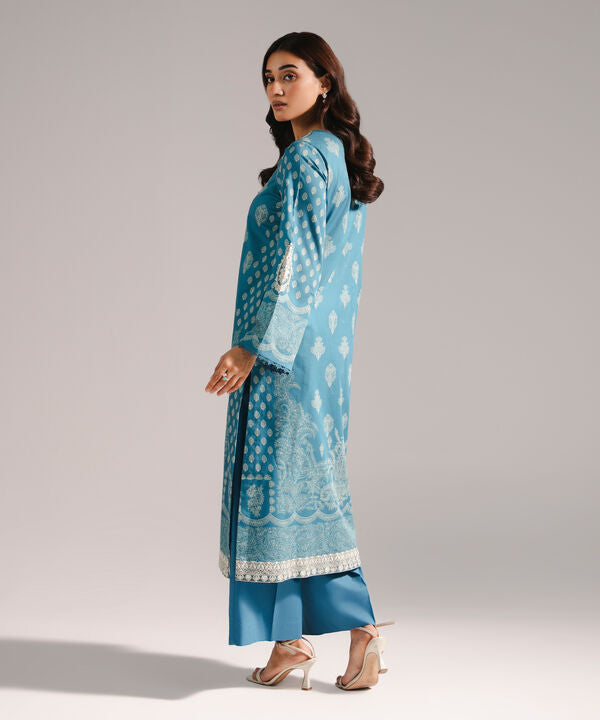 2 Piece - Embroidered Cotton Suit
