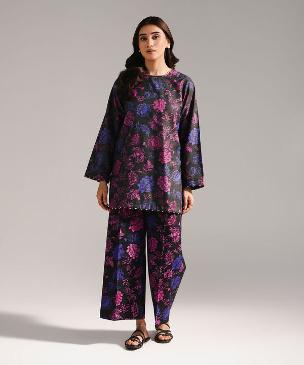 2 Piece - Printed Zari Lawn Suit