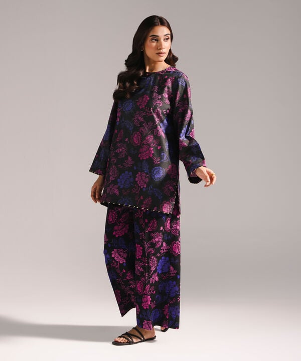 2 Piece - Printed Zari Lawn Suit