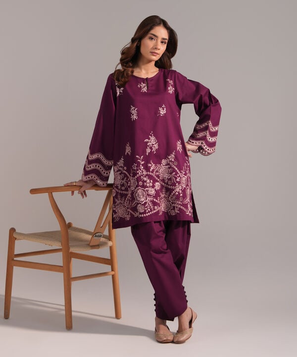 Embroidered Crosshatch Shirt