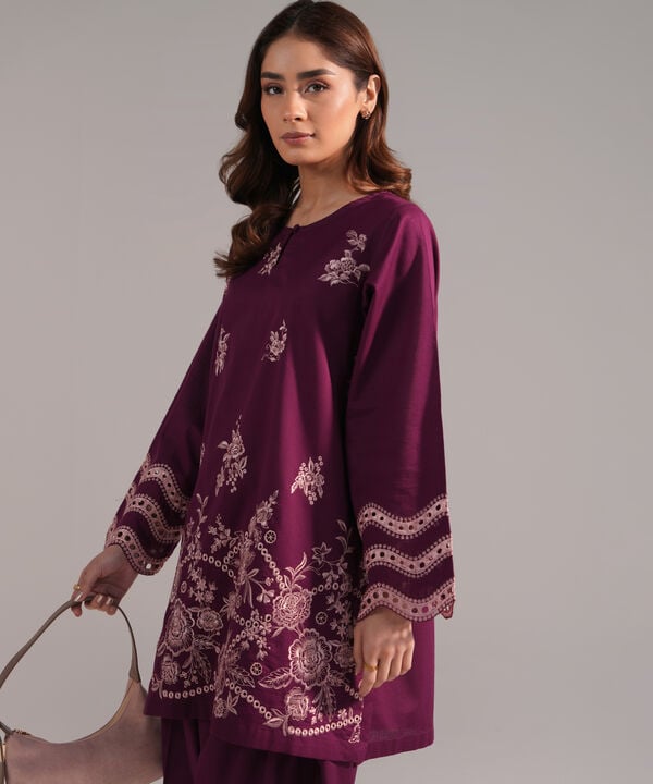 Embroidered Crosshatch Shirt