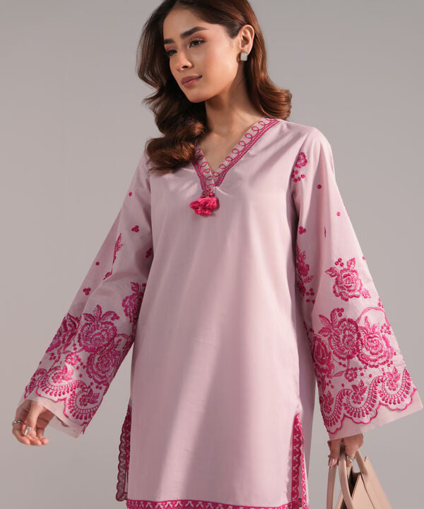 Embroidered Crosshatch Shirt
