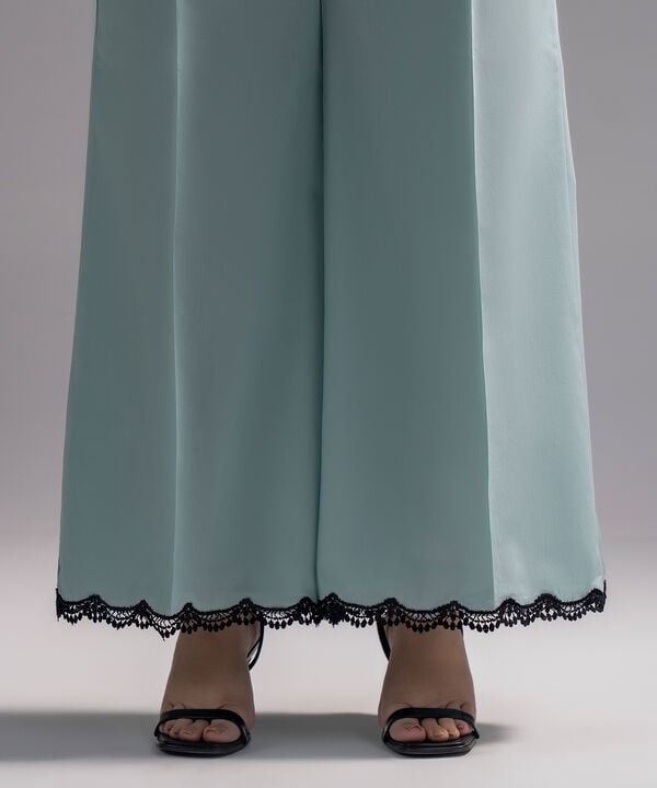 Solid Cambric Flared Pants
