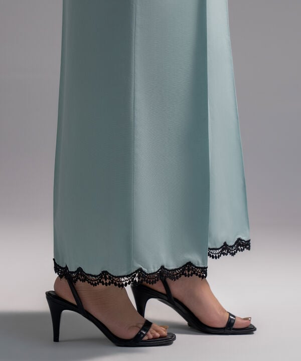Solid Cambric Flared Pants