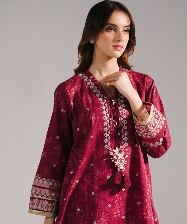 Embroidered Leno Kara Shirt