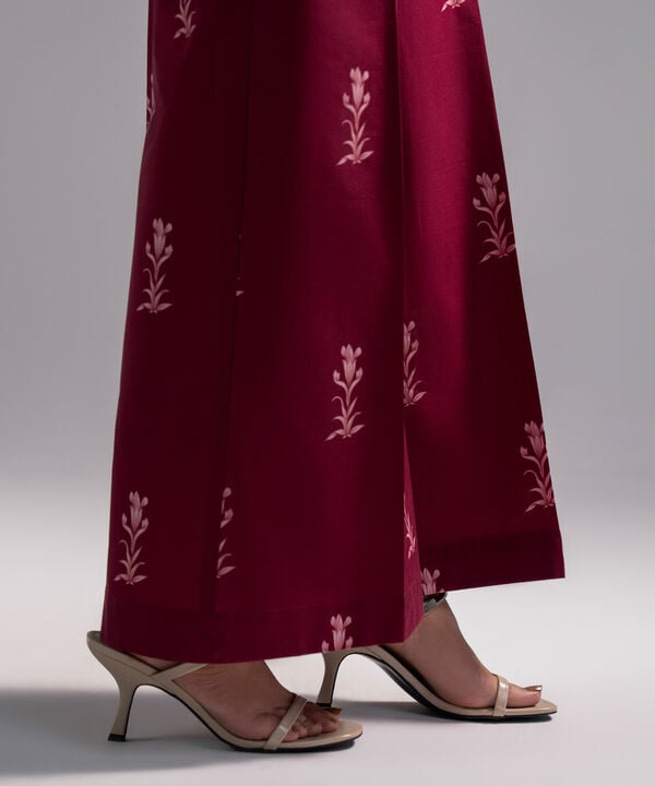 Printed Cambric Flared Pants