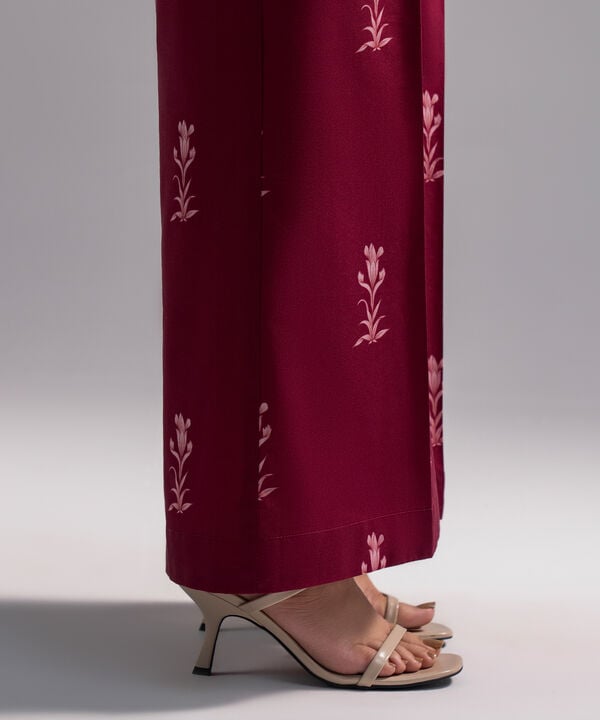 Printed Cambric Flared Pants