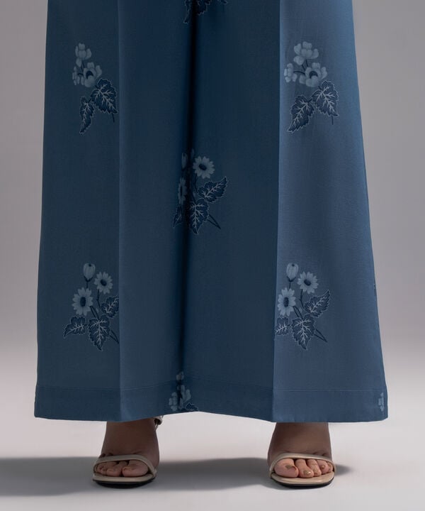 Printed Cambric Flared Pants