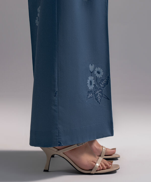 Printed Cambric Flared Pants