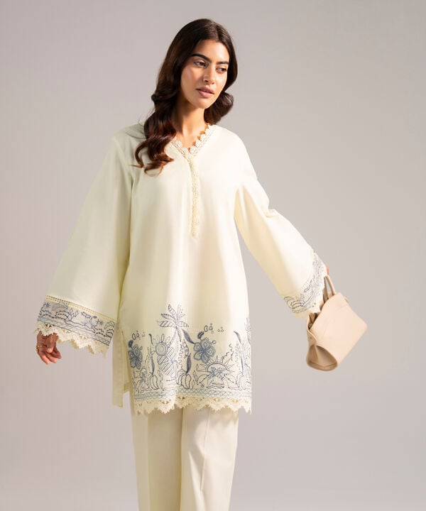 Embroidered Cotton Viscose Shirt