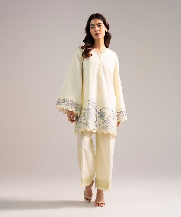 Embroidered Cotton Viscose Shirt
