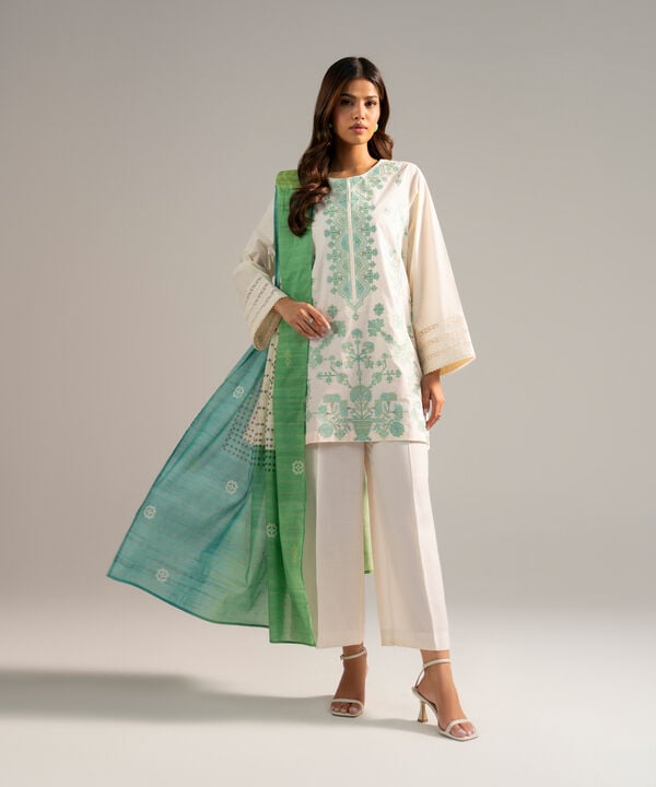 Printed Zari Lawn Dupatta