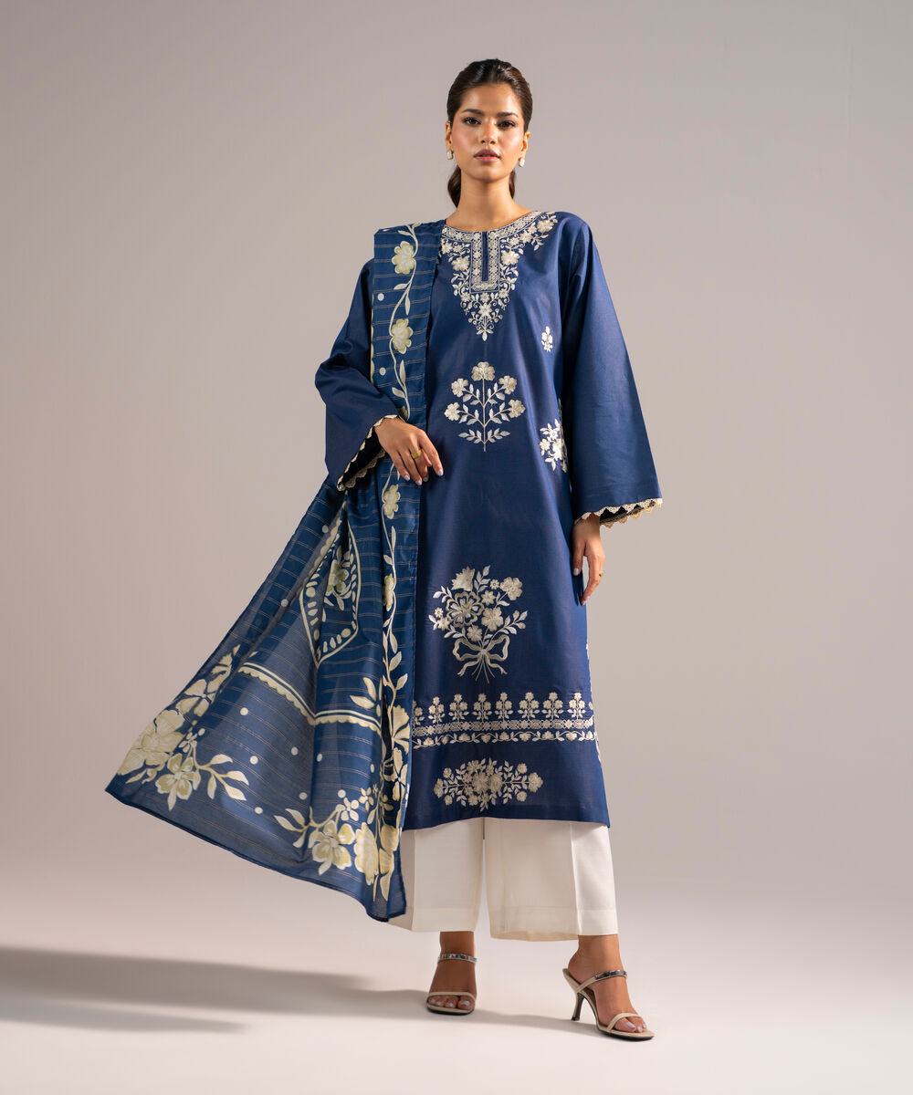 Printed Zari Lawn Dupatta