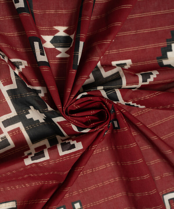 Printed Zari Lawn Dupatta