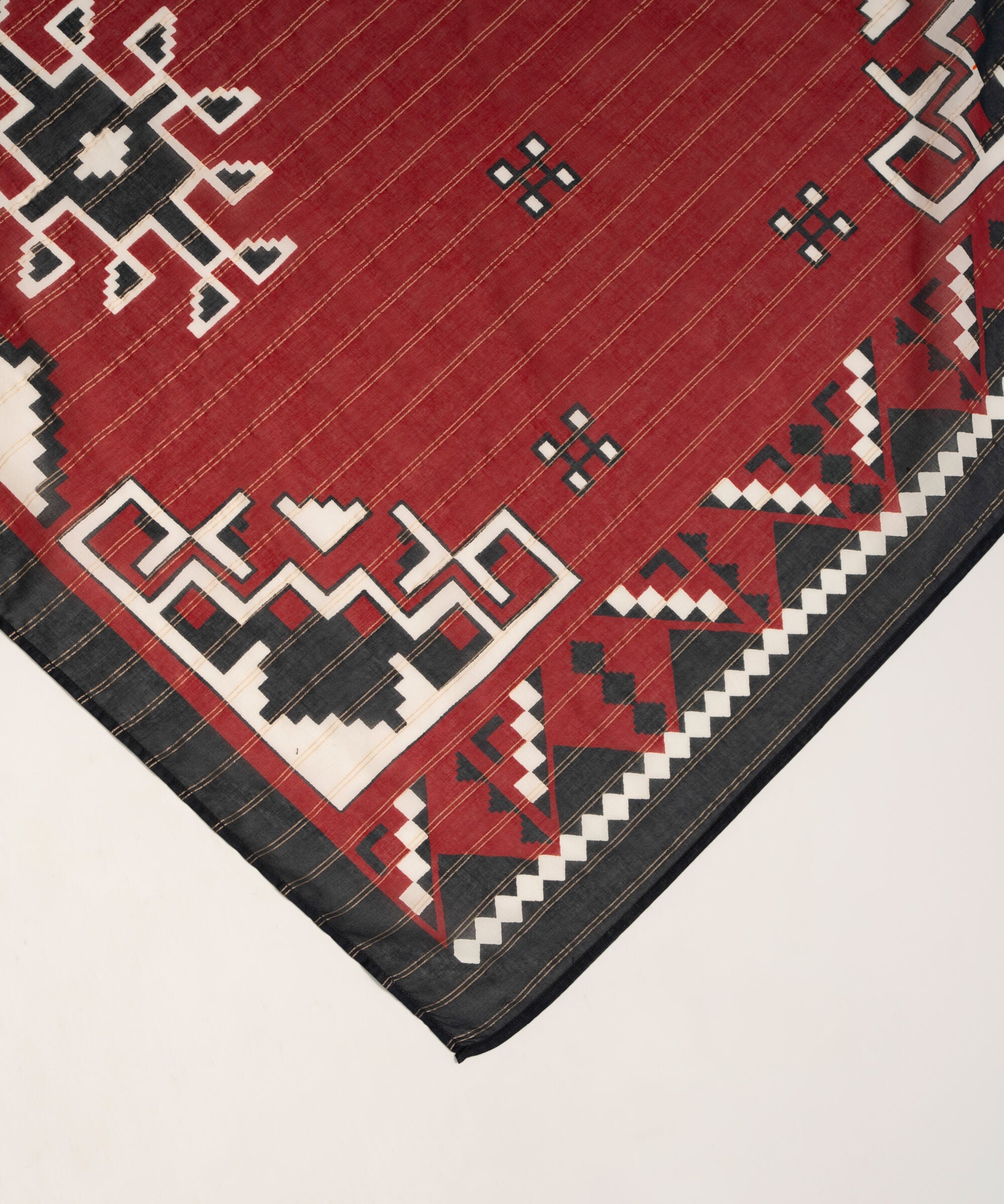 Printed Zari Lawn Dupatta
