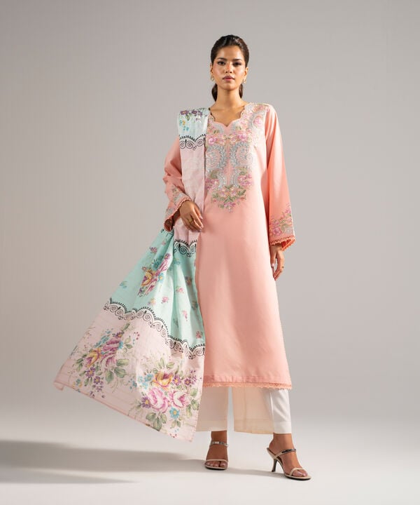 Printed Zari Lawn Dupatta