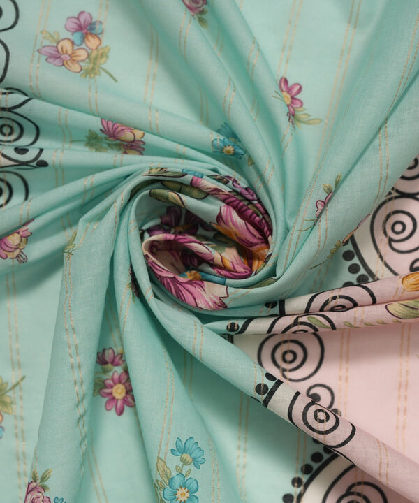 Printed Zari Lawn Dupatta