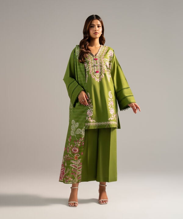 Printed Zari Lawn Dupatta