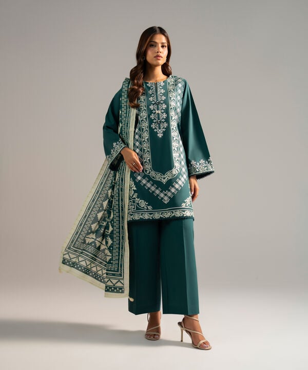 Printed Zari Lawn Dupatta