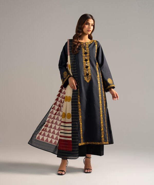 Printed Zari Lawn Dupatta