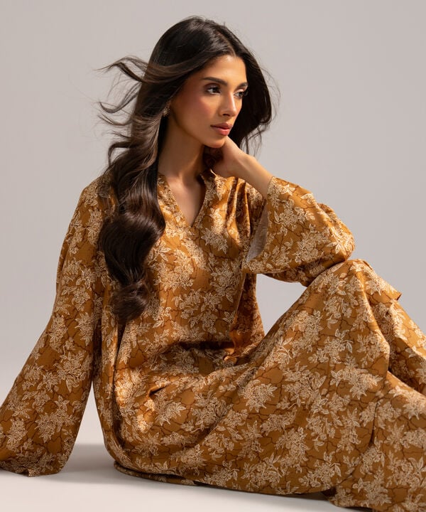 2 Piece - Printed Arabic Lawn Suit
