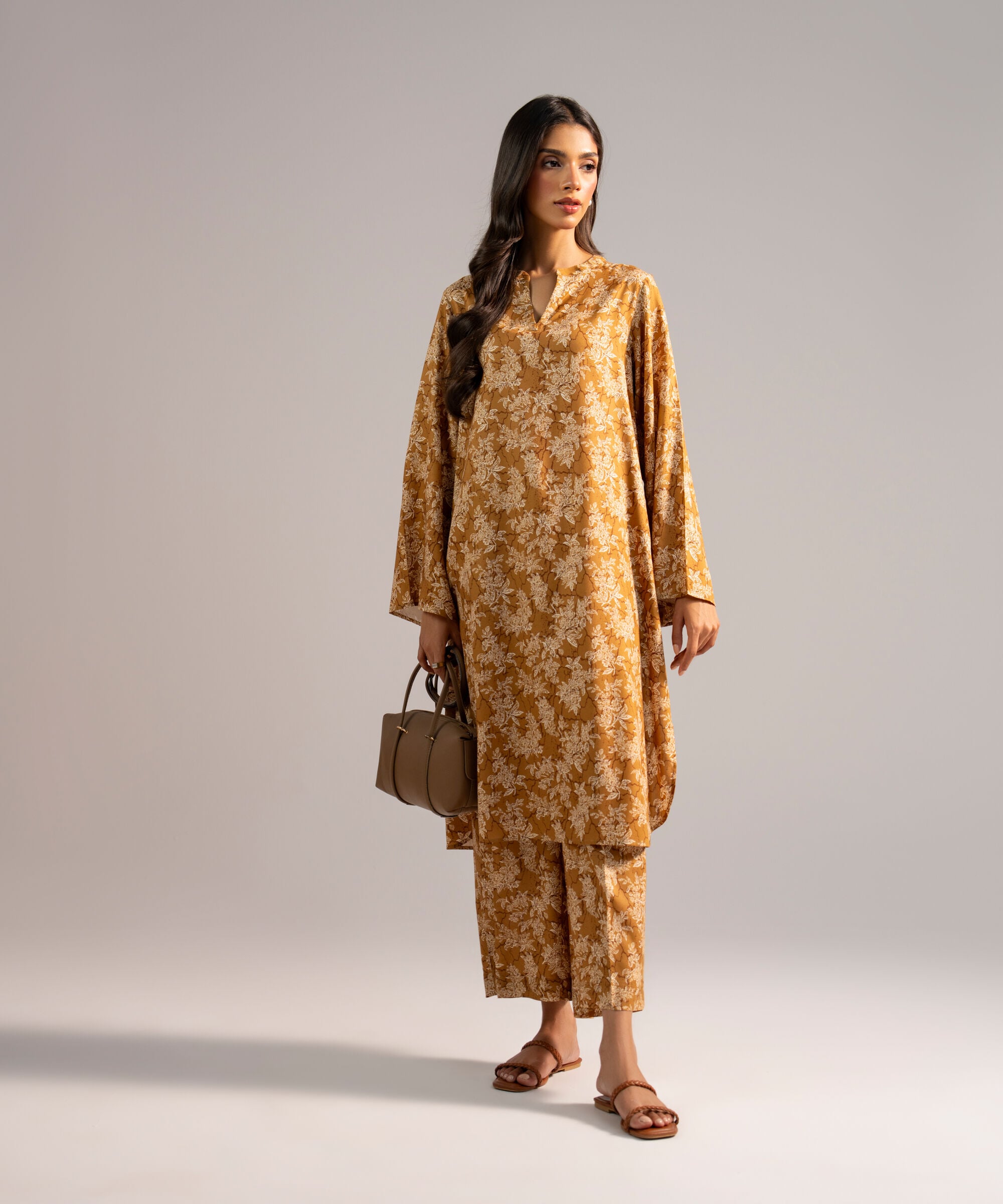 2 Piece - Printed Arabic Lawn Suit